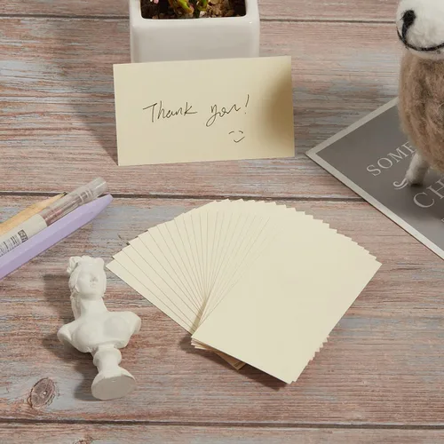 Miniatura 4 de Paquete de 100 tarjetas de papel grueso en blanco para invitaciones, tarjetas de felicitación, postales, fotos, papel grueso de 250 GSM