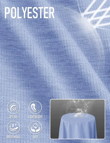 Miniatura 6 de MAGCOMSEN Camiseta de manga larga con protección solar UPF 50+ para mujer, de secado rápido, ligera, para senderismo y atletismo