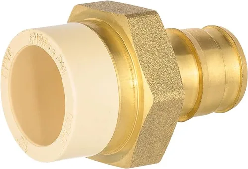 Miniatura 2 de Paquete de 5 adaptadores de CPVC EFIELD de 1/2 pulgada Pex A x 1/2 pulgadas, adaptador de expansión de latón solo para conexión de tubería Pex-A