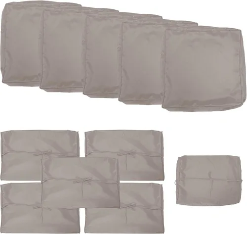 Miniatura 10 de Gotland Fundas de repuesto para cojines de patio, fundas de cojín para exteriores, funda impermeable para asiento de silla para sofá, muebles, Gris