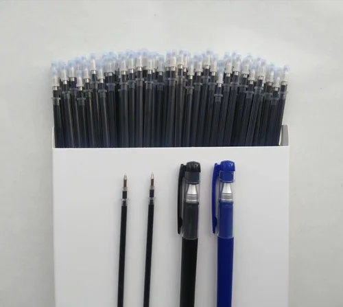 Miniatura 9 de Recambios de bolígrafo de gel de 0.020 in, paquete de 100 recambios de tinta para bolígrafo, repuesto de bolígrafo de tinta negra, punta de metal
