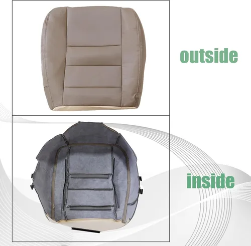 Miniatura 7 de Priprilod Funda de asiento de repuesto para parte inferior del lado del conductor, color bronceado, compatible con Ford F250 F350 Super Duty Lariat