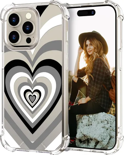 Miniatura 32 de Hungo Funda compatible con iPhone 15 Plus para mujer, diseño floral transparente, lindo, flor azul rosa Rosas Azules
