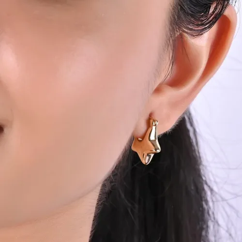 Miniatura 87 de Gempires - Aretes ligeros y gruesos, delicados y minimalistas, hipoalergénicos, chapados en oro, sin deslustre, diseño clásico, para uso diario