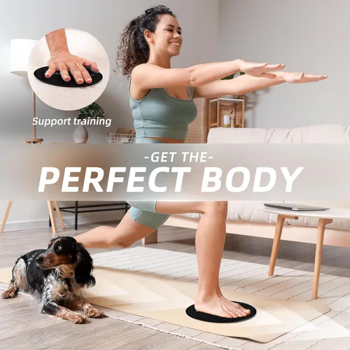 Miniatura 6 de Zilleen Deslizadores de Ejercicio para Entrenamiento Discos de Fitness para Pilates para Mujeres y Hombres, Paquete de 2