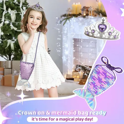 Miniatura 5 de Jenria Regalo de sirena para niñas de 6 a 8 años, regalos de graduación de jardín de infantes para niñas, regalos de cumpleaños para niñas de 3, 4