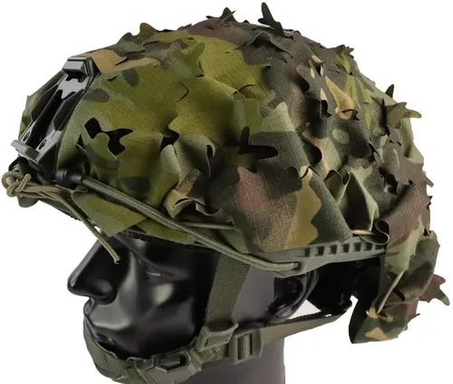 Miniatura 11 de Funda táctica para casco de malla transpirable, camuflaje camuflaje para casco táctico militar, combate, casco rápido