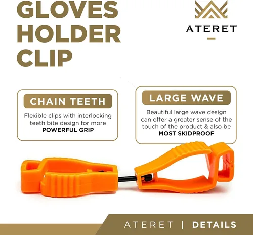 Miniatura 2 de ATERET Clips de guantes para guantes de trabajo, soporte para guantes para trabajo, construcción, exteriores