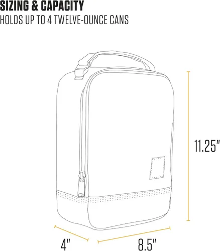 Miniatura 5 de Carhartt Bolsa de almuerzo aislada para hombres y mujeres, bolsa de almuerzo completamente aislada para uso diario, Marmalade