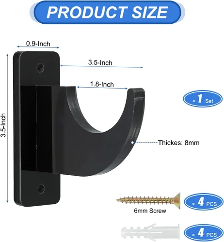 Miniatura 2 de uxcell Soporte de pared para espada, 1 juego de soporte de pared para sable de luz acrílico, soporte de pared para espada de sable de luz, soporte
