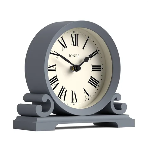 Miniatura 11 de JONES CLOCKS Saloon - Reloj de repisa Pequeño diseño tradicional de doble desplazamiento Verde Números romanos Estilo clásico