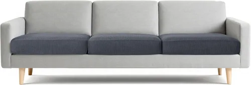 Miniatura 15 de CHUN YI - Funda elástica de cojín para sofá biplaza, funda de asiento de sofá con tela jacquard de elastano (mediana, color marfil blanco)