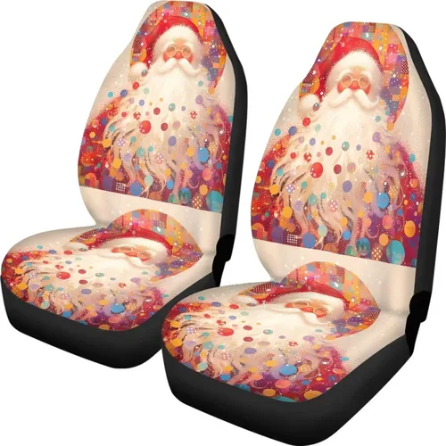 Miniatura 12 de Funda de asiento de automóvil con margaritas bohemias, diseño hippy arcoíris, margarita, flores, antideslizante, SUV, sedán, furgoneta, protector