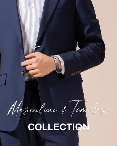 Miniatura 9 de Feraco Pulseras magnéticas para hombre, elegante pulsera de terapia magnética de acero inoxidable de titanio con herramienta de tamaño, regalos