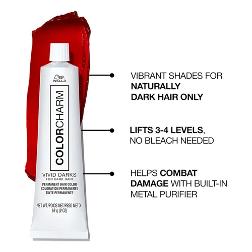 Miniatura 3 de COLORCHARM VIVID DARKS Permanent Cream Color Vibrant Hair Color for Naturally Dark Bases Lifts 3-4 Levels, No Bleach Needed Nourishing Lipids