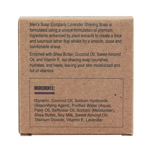 Miniatura 3 de Men's Soap Company Jabón de afeitar para hombres y mujeres, disco de repuesto de 4.0 onzas, hecho con ingredientes vegetales veganos naturales