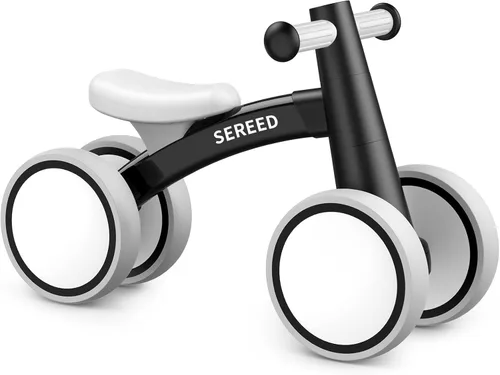 Miniatura 11 de SEREED - Bicicleta de equilibrio para bebés de 1 año, niños y niñas de 12 a 24 meses, primera bicicleta para niños de 4 ruedas, regalos de primer