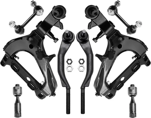 Miniatura 207 de Detroit Axle - Kit de brazos de control de extremo delantero de 8 piezas para Dodge Dakota 00-04, Durango 00-03, 4 brazos de control superior e