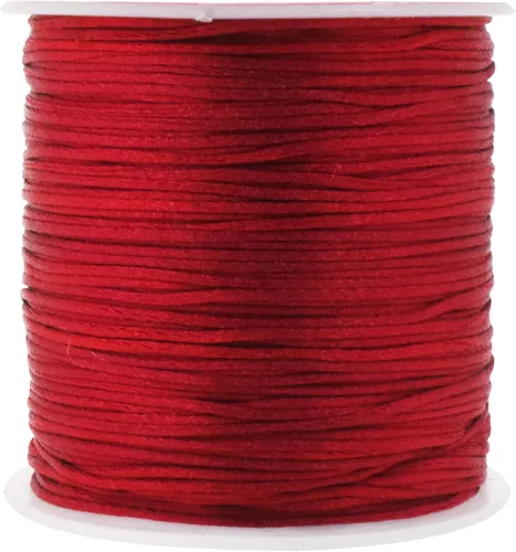 Miniatura 95 de Mandala Crafts Cordón de Satén de Nailon 2mm Cordón Rattail Champagne - 100 Yardas Cordón de Nailon Chino para Nudos Cordón de Seda Cola de Rata