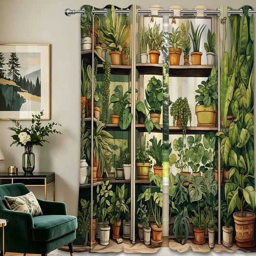 Miniatura 18 de Cortinas opacas negras y doradas, cortinas modernas de mediados de siglo para dormitorio, sala de estar, 63 pulgadas de largo, juego de 2 paneles