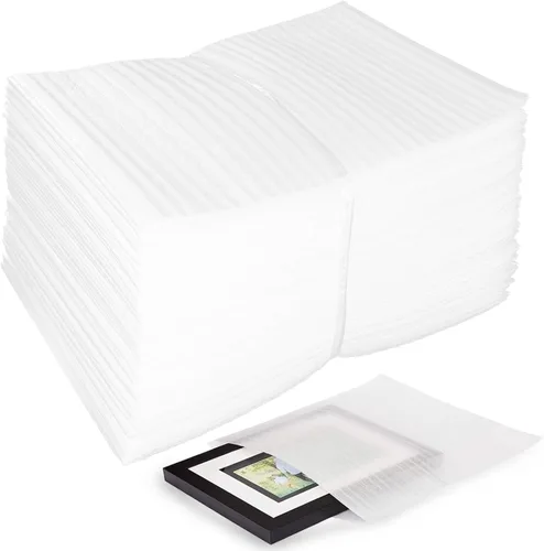 Miniatura 28 de Bolsas de espuma acolchada de 8'' x 10'', 50 piezas de suministros de amortiguación para mudanzas, bolsas de espuma que protegen artículos frágiles