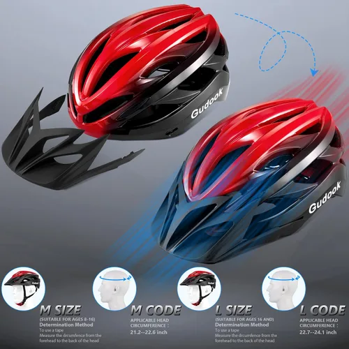 Miniatura 6 de Bike Helmets for Men - Women Bicycle Helmet Adult - Certified Lightweight Comfort Adjustable Cycling Helmet with Detachable Visor for Mountain Road