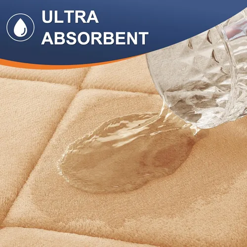 Miniatura 7 de OLANLY Tapete de baño de espuma viscoelástica de 24 x 16 pulgadas, ultra suave y absorbente, lavable a máquina, cómodo tapete de baño para suelo