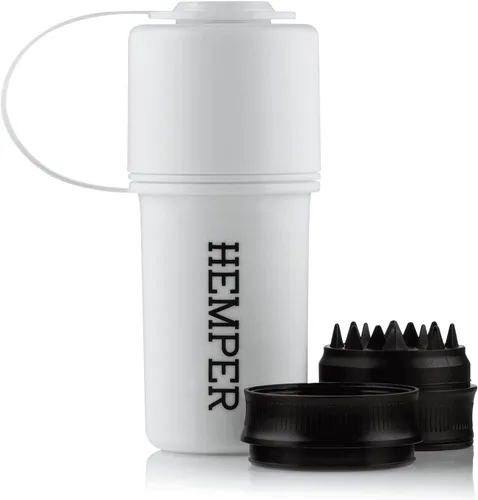 Miniatura 11 de Hemper Keeper - Molinillo de hierbas 3 en 1 con contenedor de almacenamiento doble, a prueba de olores, hermético y resistente al agua, molinillo