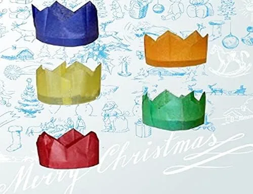 Miniatura 5 de Paquete de 6, ANXTO, copo de nieve rojo, recuerdo de mesa de fiesta de Navidad con sombrero de fiesta, broma y pequeño regalo