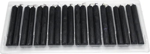 Govinda - Mini velas rituales de hechizo de 4 pulgadas - Negro - Paquete de 20