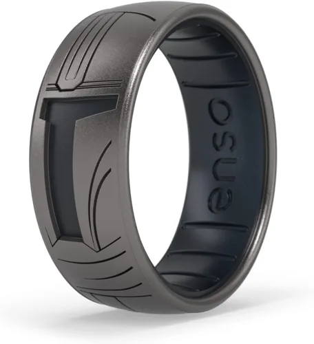 Miniatura 21 de Enso Rings Anillo de boda de silicona – Diseños grabados de Star Wars – Ajuste cómodo – Hecho en Estados Unidos – Ideal para uso activo