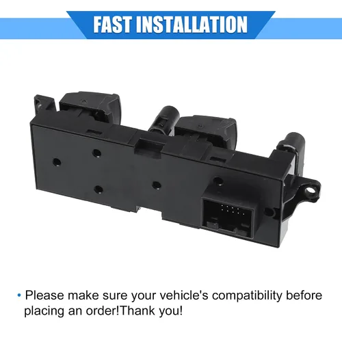 Miniatura 7 de Interruptor de control de ventana de coche compatible con Skoda Octavia I 1U5 Estate 1996-2010, plástico duradero negro delantero derecho