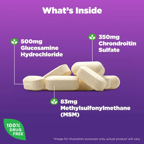 Miniatura 2 de Natrol Tabletas de glucosamina condroitina y MSM, 150 unidades (paquete de 12)