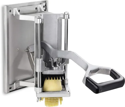 New Star Foodservice 7006872 Cortador de papas fritas extra resistente 3/8" con soporte de pared, mostrador fijo o montaje en pared
