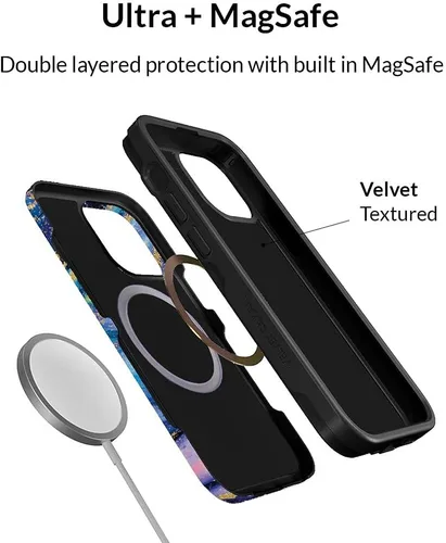 Miniatura 5 de VELVET CAVIAR Funda para iPhone 13 Pro Max, compatible con MagSafe, probada en caídas de 10 pies, con purpurina Galaxy Purpurina (Galaxy glitter)