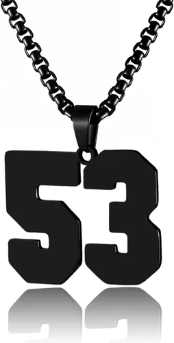 Miniatura 189 de Collar de Número Dorado para Hombre, Cadena de Acero Inoxidable con Colgante de Número para Atletas, Joyería Deportiva Personalizada para Niños