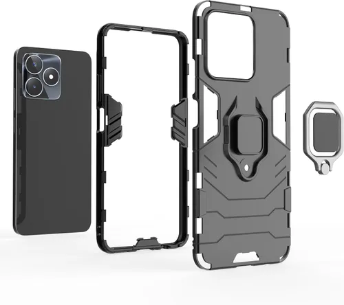 Miniatura 3 de Funda compatible con Huawei Nova 10 Pro, compatible con Huawei Nova 10 Pro GLA-AL00 GLA-LX1, soporte de anillo 2 en 1, color negro