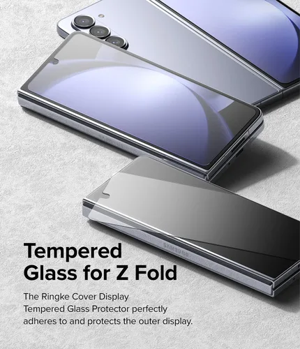 Miniatura 4 de Ringke Protector de pantalla de vidrio templado compatible con Samsung Galaxy Z Fold 5 para pantalla exterior, protector de pantalla de vidrio