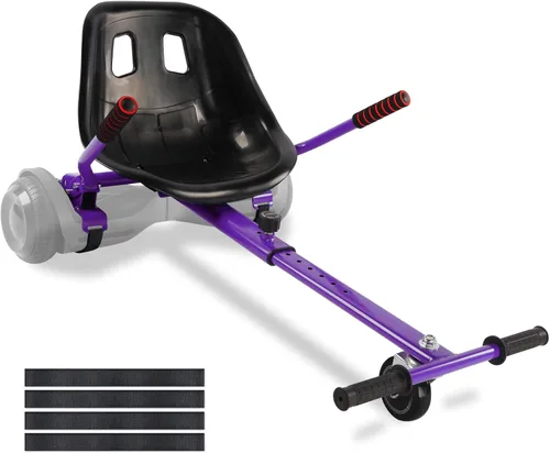 Miniatura 15 de Accesorio de asiento para aeropatineta, para aeropatinetas de 6.5 pulgadas, 8 pulgadas, 10 pulgadas, carrito de hover para niños y adultos, Negro