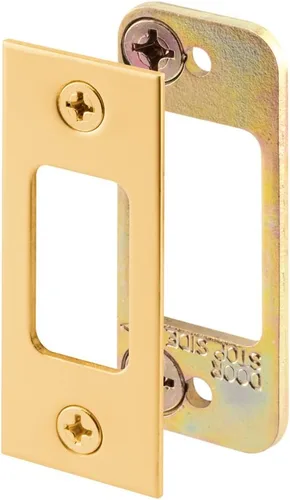 Prime-Line E 2479 - Cerradura de seguridad, 2 piezas, alta seguridad, 1/8 pulg. acero de calibre pesado, juego chapado en latón (paquete individual)