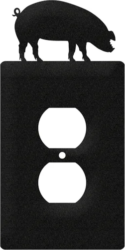 Miniatura 9 de SWEN Products Cubierta de placa de pared de cerdo (interruptor simple, negro)