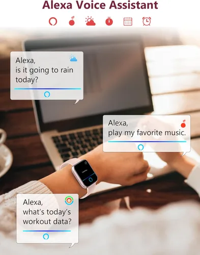Miniatura 2 de Reloj inteligente, reloj inteligente de 1.732 pulgadas para responder a llamadas, Alexa 1.83 pulgadas, reloj de fitness impermeable IP68