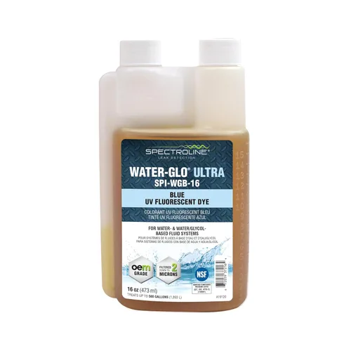 Spectroline WATER-GLO 801-P - Tinte fluorescente para detección de fugas, color azul, 1 pinta.