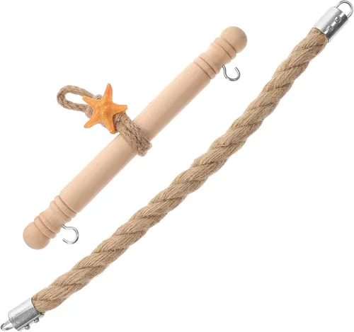 Soporte para toallas de papel de cordel, soporte de pared para papel higiénico, decoración de madera, soporte para toallas de papel, cuerda náutica,
