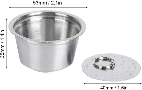 Miniatura 6 de Cápsula de café, cápsula de café reutilizable de acero inoxidable, cápsulas de filtro de café, accesorios para cafetera (verde)