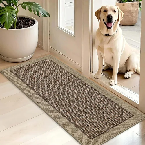 Miniatura 25 de BEQHAUSE Tapete para puerta interior de 20 x 32 pulgadas, tapete antideslizante para entrada, lavable, resistente a la suciedad, tapete