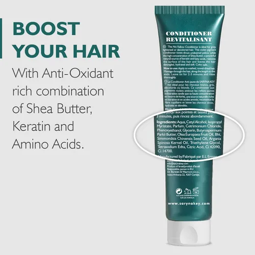 Miniatura 2 de Saryna Key Acondicionador sin amarillo púrpura – Acondicionador tonificante violeta con manteca de karité Neutraliza el cobrizo para cabello