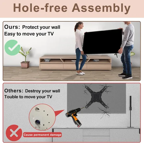 Miniatura 5 de Soporte de TV para patas de TV Samsung, solo para UN55TU7000BXZA UN55TU700DFXZA UN55TU700DF UN55TU700DFXZA LH55BETHLGFXGO LH55BETHLGFXZC