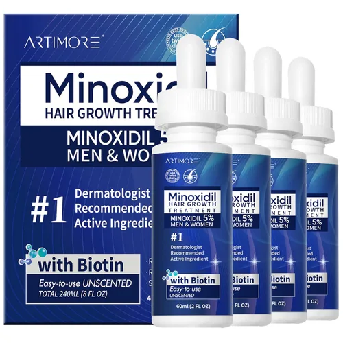 Miniatura 8 de Advanced 5% Minoxidil para mujeres suero de crecimiento del cabello, minoxidil para hombres extra fuerte, solución líquida de minoxidil para cabello