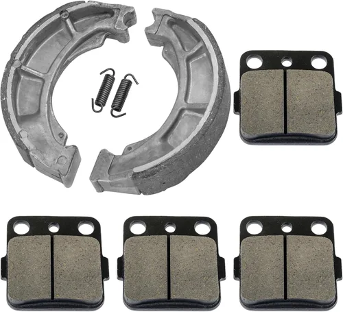 Miniatura 4 de Caltric Pastillas de freno delanteras y zapatas de freno traseras compatibles con Suzuki Lt-F250 Ozark 250 2007-2014